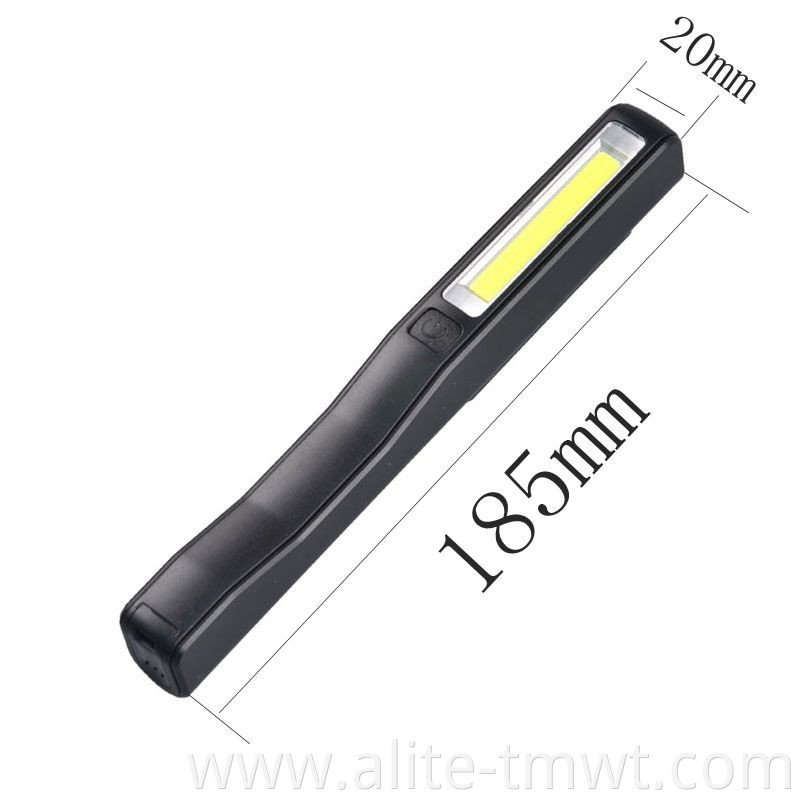 Multi-function Plastic 3W COB USB Rechargeable Pen Torch Light With Magnetic Base